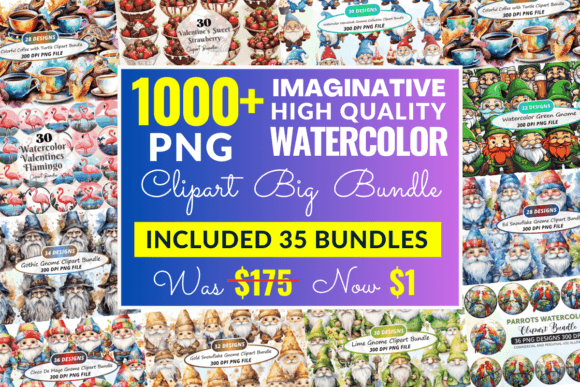 Download Imaginative Watercolor Clipart Bundle - Premium Resources